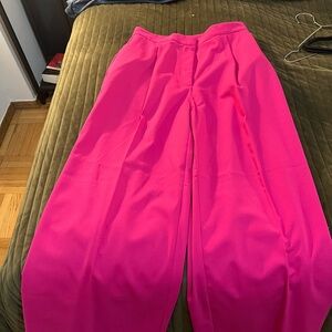 Zara Fuchsia Wide Leg Pants